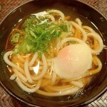 驛麺家 - 玉子うどん (税込)390円 ※拡大 (2023.11.02)