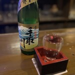 Wakafe Tsuki - メニューになかった、石川の純米酒、手取川　大辛口。　キリッと冷でとても料理に合いました。