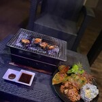 旬味 煌 - 鶏焼inテラス