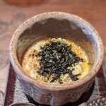 天ぷら たけうち - ワタリガニと海苔の茶碗蒸し