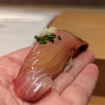 天ぷら たけうち - 天然シマアジ