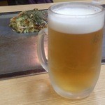 Okonomiyaki Hachibee - 生ビール1杯目