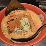 Menya Yoshimune - 鶏濃厚魚介かつおらーめん（大盛り）