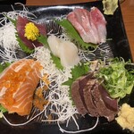 海鮮個室居酒屋 かぶと  - 刺身5点盛り