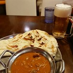チャド - マトンカレーセット。飲みものは別料金