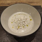 credo - 山形県産里芋のスープ
      ポン菓子