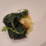 credo - 月山のメゴトン、トマトのソース
      クスクスとイタリア野菜のカーボロネロ