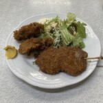 ゆたか食堂 - 串カツと牡蠣フライ