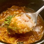 神戸焼肉かんてき - アツアツご飯を旨辛スープに浸して