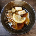 麺屋 まるきゅう - 令和5年11月
            営業時間(8:00〜翌4:00)
            鴨つけ麺蕎麦 税込950円