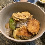 駒形石ヶ谷 - Aランチのミニ天丼