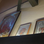入道 - 壁に飾られた絵