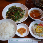 雪園 - ランチ（牛肉とピーマンの炒め）