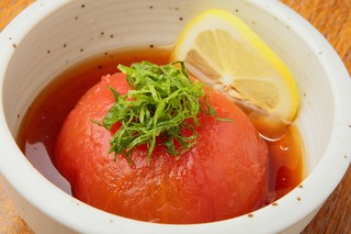 h Miyazaki Kyoudoryouri Dogyan - トマトの煮びたし