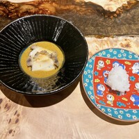 北海道炉端焼き 篝 - 鮑肝チーズ　しゃり玉付