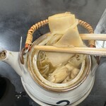 樋山 - 松茸土瓶蒸し、松茸箸上げ