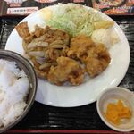 Anan Sakaba Jounetsu Horumon - しょうが焼き＆唐揚げ定食