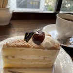 文房堂Gallery Cafe - 粗ごし栗のマロンケーキ