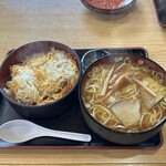 Sarashina Bun Ten - かつ丼定食(ラーメン)