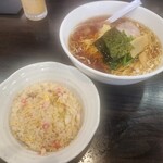 東京亭 - 並ラーメン+ミニチャーハン　セット