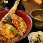 手打ちそば処 淡淡 - アナゴ天丼+蕎麦1230円