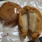 黒平まんじゅう本舗 - 味噌饅頭　断面　白餡が美味