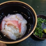 藍ヶ江水産 地魚干物食堂 - 金目鯛のお茶漬け