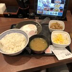 吉野家 - Wハムエッグ牛小鉢定食