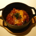 東郷 - 石窯／青森産スルメイカと芝海老の和風ラタトゥイユ　チーズ焼き