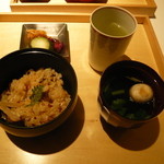 東郷 - 食事／松茸御飯・お吸い物・香の物