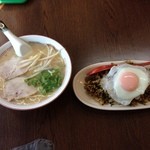 ラーメンとうせんぼ - ラーメンと高菜ライスのセット