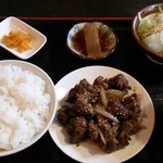 Yakiniku Horumon Sakaba Fukuchan - ゲタカルビ定食(塩)