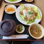 Tsurutsuru An Juubee - カツとじ定食 ¥1,210(税込)