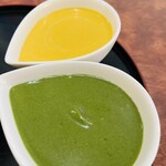 こひる庵 - 濃い茶あんクリーム250円　かぼちゃソース200円