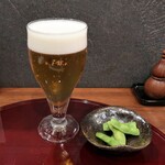 うなぎ 炙一徹 - 生ビール　500円