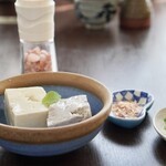 のんび荘 - そばセットのお豆腐