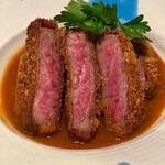 Beef Cutlet ~ homemade demi-glace sauce ~