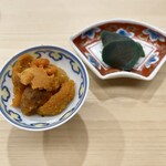 日本橋蛎殻町 すぎた - 雲丹の佃煮、鮑肝の味噌漬け