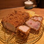 銀座とんかつ檍 銀座4丁目店 - 本日のブランド豚は、「ピュアポーク蔵王 マンガリッツァ」特選ロースの200gをいただきました。