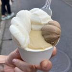 Gelateria Il Brigante - ピスタチオ、アーモンドミルク、コーヒー