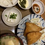 Yayoi Ken - アジフライ定食⟡.·*.プラスして豚汁に変更⟡.·*.