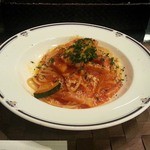 自家野菜ふんだんのパスタ