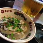 かんちゃん - 酢牡蠣はスダチを絞って頂きます！
