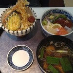とろろ・海鮮料理 さんすい 2号店 - ミニ海鮮丼とミニ天丼