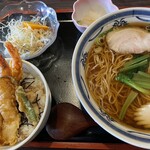 Restaurant Yajima - ランチセット（ラーメン・天丼）