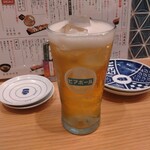 鮨・酒・肴 杉玉 - お店側が割ってから出すタイプのビアボール