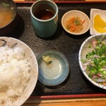 魚玉 - イワシの刺身定食(900円)