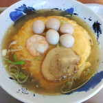 麺カフェ ひまわり - 天津麺（塩味）＋ウズラ＆チャーＴＰ
