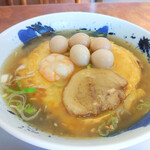 麺カフェ ひまわり - 天津麺（塩味）＋ウズラ＆チャーＴＰ