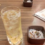 目利きの銀次 - 乾杯の梅酒のソーダ割り